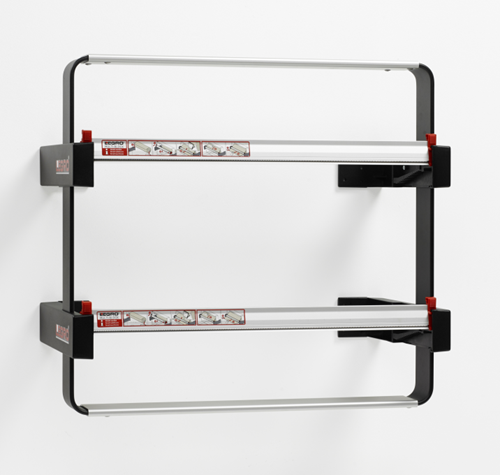 Papier dispenser tbv 2 rollen max. 70 cm inc. 2 messen en wandsteunen