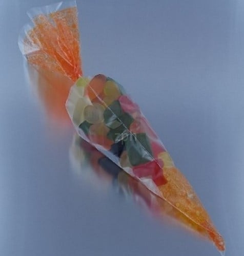 CELLOFAAN PUNTZAK L 25X46 cm ORANJE  1 pond