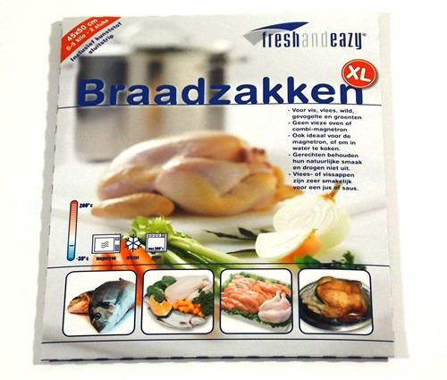 KALKOEN BRAADZAKKEN 45x50 cm. doosje a 50 x 2 stuks