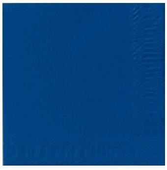 SERVETTEN 40x40 cm 2 laags 1/4 vouw DONKER BLAUW