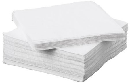 SERVET 33x33 cm 1/4 gevouwen 1 laags WIT blanco