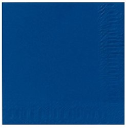 SERVET 33x33 cm 2 laags 1/4 vouw DONKER BLAUW