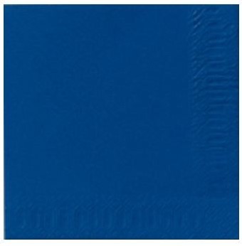 SERVET 33x33 cm 2 laags 1/4 vouw DONKER BLAUW