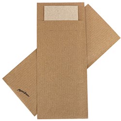 BESTEKZAK  POCHETTE kraft bruin en recycled bruin servet doos a 850 stuks  P2P