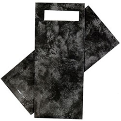 BESTEKZAK  POCHETTE 8.5 x 19 cm Gemarmerd zwart met wit servet doos a 500 st.