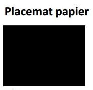 PLACEMAT Papier 30 x 40 cm zwart  doos 4x250 stuks   160190