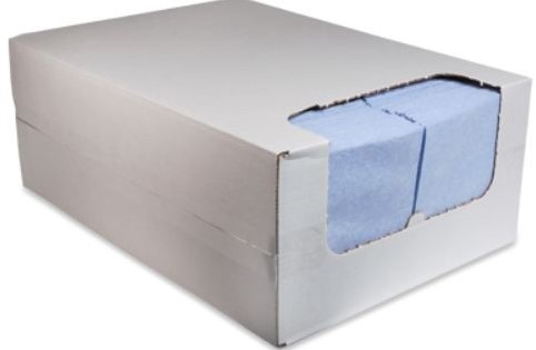 SCHOONMAAKDOEKEN BLAUW nonwoven 38x40 cm, doos a 200 stuks