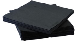 SERVET 33x33 cm ZWART 2 laags   1/4  vouw  FSC Mix Credit