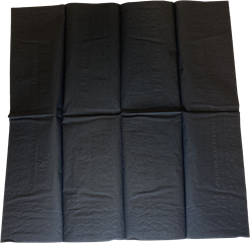 SERVET 33x33 cm ZWART 2 laags   1/8  vouw  doos a 2000 stuks
