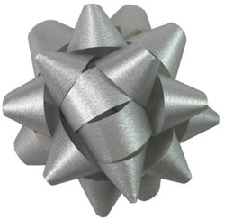 STARBOWS 50 mm opaak zilver  250 stuks