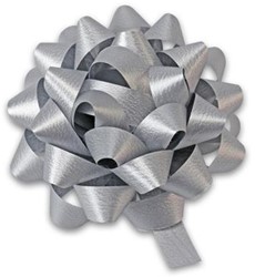 STARBOWS 90 mm opaak zilver 200 stuks