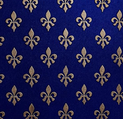 DESSIN INPAK CADEAU PAPIER FLEUR DE LIS BLUE K 6564 30 cm