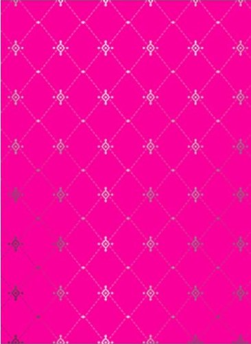 DESSIN INPAK CADEAU PAPIER FLUOR ROZE ZILVER  50 cm x 100 meter