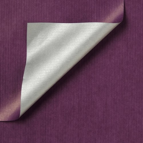 DESSIN INPAK CADEAU PAPIER 4O cm 100 mete PAARS ZILVER KRAFT  UC14981