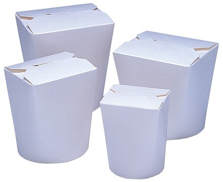Noodle Wok beker 8 oz 230 ml wit  blanco karton  doos a 500 st