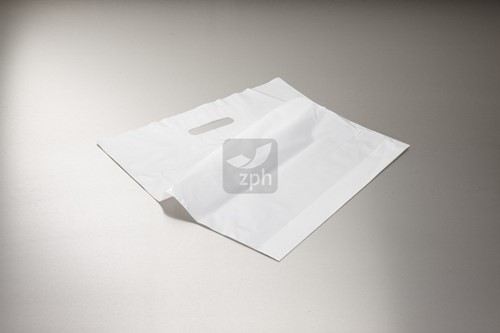 DKT DRAAGTAS 38x44+2x4 cm  WIT 50 micron dik