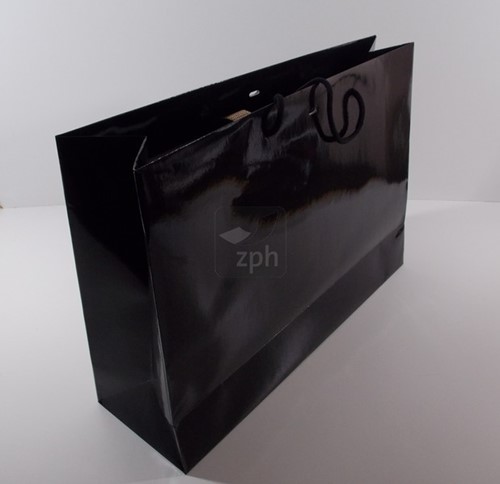 LUXE PAPIEREN GLANS GELAMINEERDE DRAAGTAS 56x17x40 cm ZWART