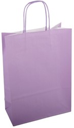DRAAGTAS PAPIER KOORD 26x12x35 cm LILA 90 gams kraft