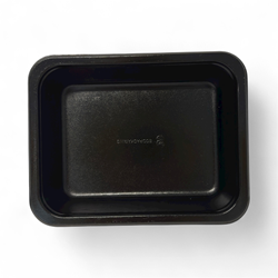 Menubak suikerriet 1 vaks 227x178x44 bruin/zwart +CPET