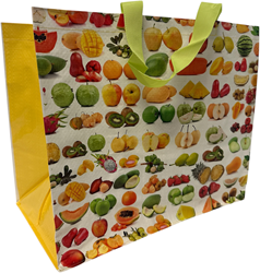 PP WOVEN DRAAGTAS 40x25x35 cm  GROENTE& FRUIT Vitamines 130 gr/m2