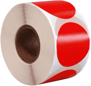 ETIKET ROOD blanco  ROND 35 mm  ROL FSC Mix Credit