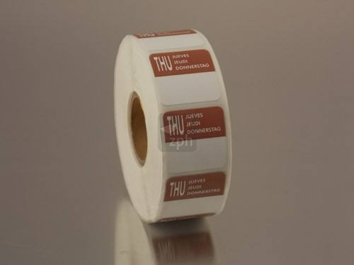 KLEURCODE ETIKET " DONDERDAG "  x1000st