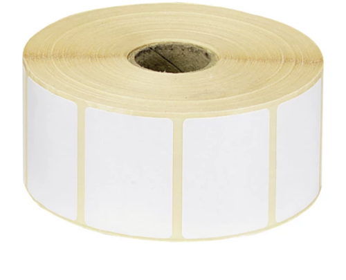 THERMO TOP ETIKET 60x49 mm WIT BLANCO permanente belijming FSC Mix Credit