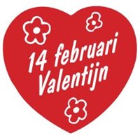 Incubus Duwen verontschuldiging VALENTIJN HART " 14 februari Valentijn " etiketten in dispenser doos à 500  stuks - ZPH verpakkingen