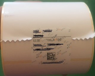 VERZENDETIKET BLANCO THERMO ECO 102 x 150 mm kern 25 mm rol a 300 st