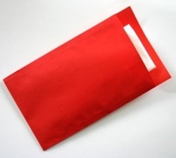 FOURNITUREN ZAK 7x13 cm kraft rood