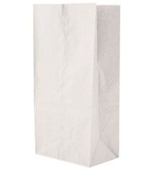 BLOKBODEM PAPIEREN ZAK WIT KRAFT 130x240x 80 mm 1.5 ltr