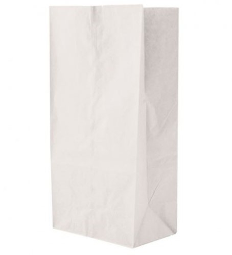 BLOKBODEM PAPIEREN ZAK WIT KRAFT 130x240x 80 mm 1.5 ltr