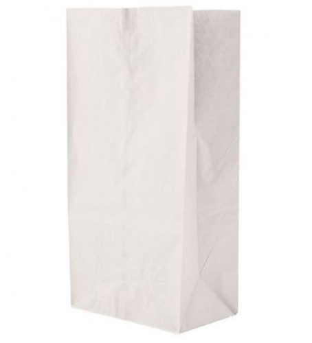 BLOKBODEM PAPIEREN ZAK WIT KRAFT 80 grams 130x100x320 mm 2 pond