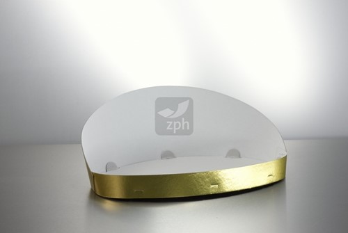 FRUITSCHAAL (PET) GOUD GECACHEERD OVAAL 47 x 21 cm