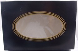 CATERINGDOOS 460x310x080 mm ZWART GOUD met venster Classic