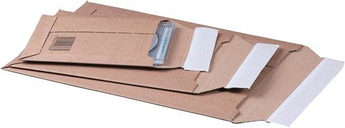 Verzendenveloppe golfkarton 150x250 mm DVD doos a 100 stuks 