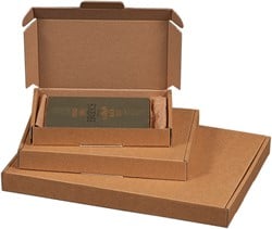 Brievenbusdoos golfkarton A4+ 345x255x28 bruin