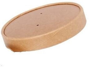 DEKSEL tbv SOEP BEKER 16 oz 473 ml  97 mm BRUIN KRAFT / PP  doos a 500 st. (SUP)