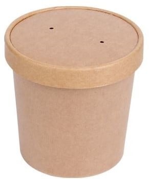 Soepbeker 6 oz Ø  9.6 cm 4.8 CM HOOG BRUIN KRAFT + PE COATING doos a 500 st. 