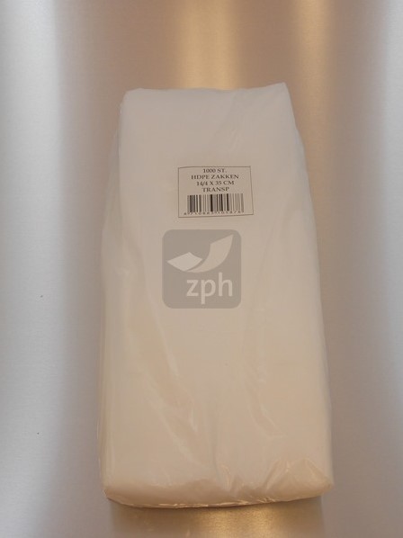 middag Verdeel Leonardoda HDPE PLASTIC ZAK 22x35 cm zijvouw (14x8x35) transparant - ZPH verpakkingen