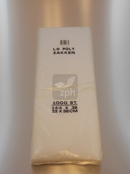 Voorschrift Monarchie dauw HDPE PLASTIC ZAK 22x38 cm zijvouw (14x8x38) transparant - ZPH verpakkingen