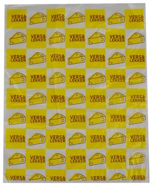 HDPE WITTE PLASTIC KAASZAK 24x29 cm vlak Zuivel Kaas Vers & Lekker  incl. Sup- en afvalbeheersbijdrage