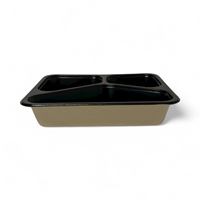 Menubak suikerriet 3 vaks 227x178x44 bruin/zwart +CPET-2