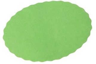 MEATSAVER PAPIER HAMBURGER OVAALTJES  Groen 100x130 mm.
