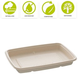 Suikerriet menu tray Be Pulp 23x16x3 cm  600 ml  PUL46120