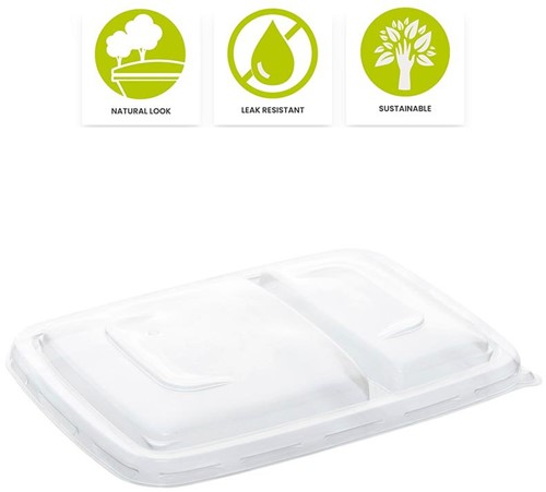 Deksel PP Be Pulp serie  23x16x5 cm  550 + 250 ml  PUL51621