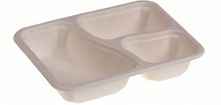 MENUBAK SUIKERRIET 227x178x45 mm 3 vaks BIO gelamineerd