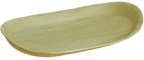 SERVEERSCHAAL OVAAL  PALMBLAD 48x24x4 cm a 10 stuks incl. afvalbeheersbijdrage