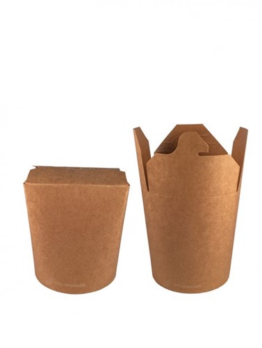 WOKBEKER NOODLE PAILS kraft bruin PLA 16 oz  480 ml