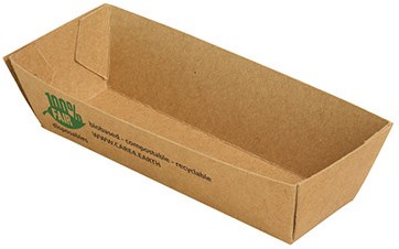 Snackbakje A5 105x33x30 mm kraft bruin 100% Fair  